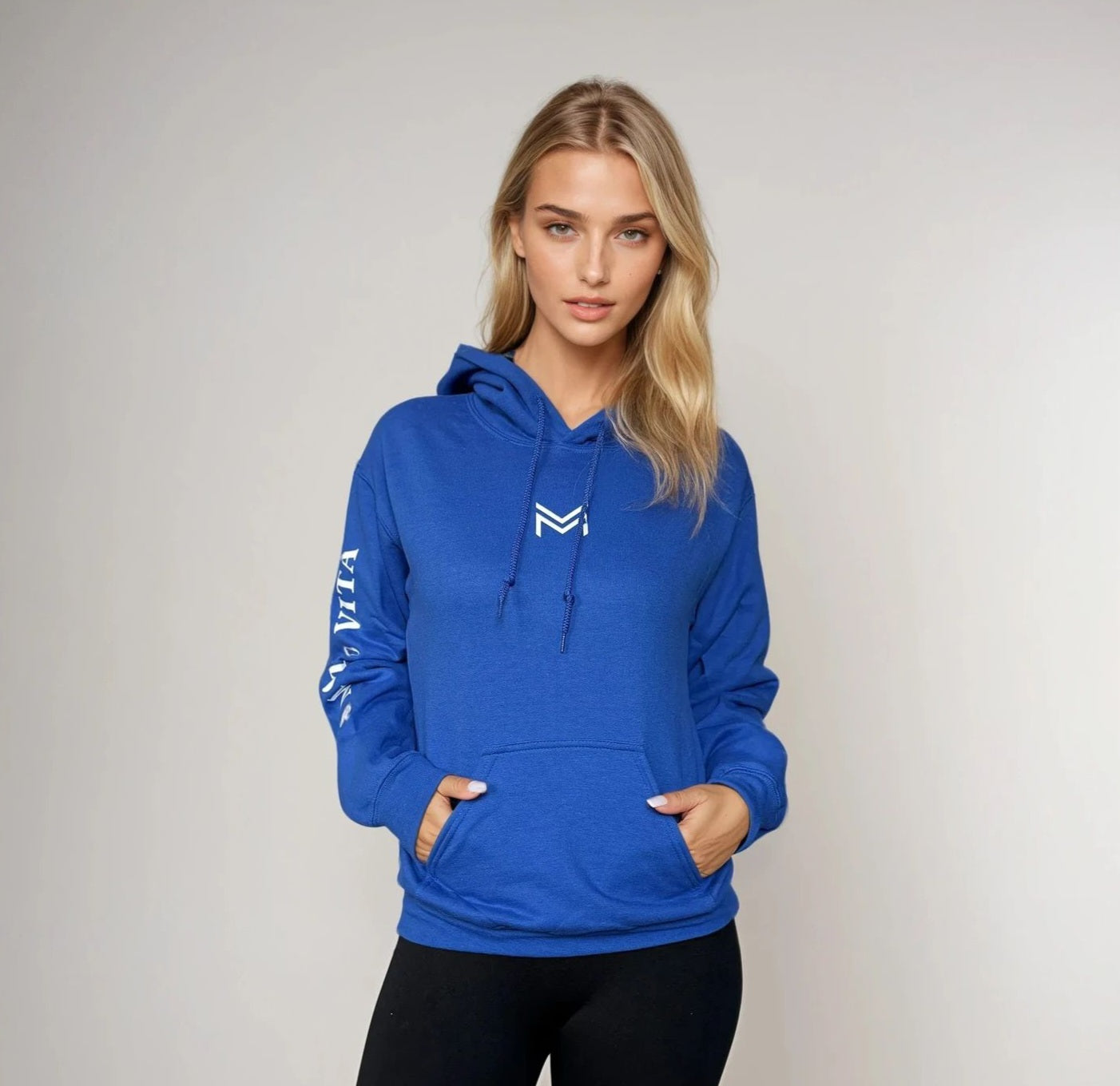 Sweat à capuche bleu roi