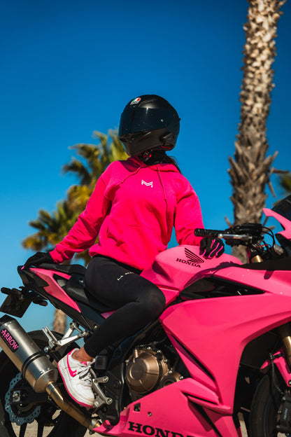 Rosa Kapuzenpullover