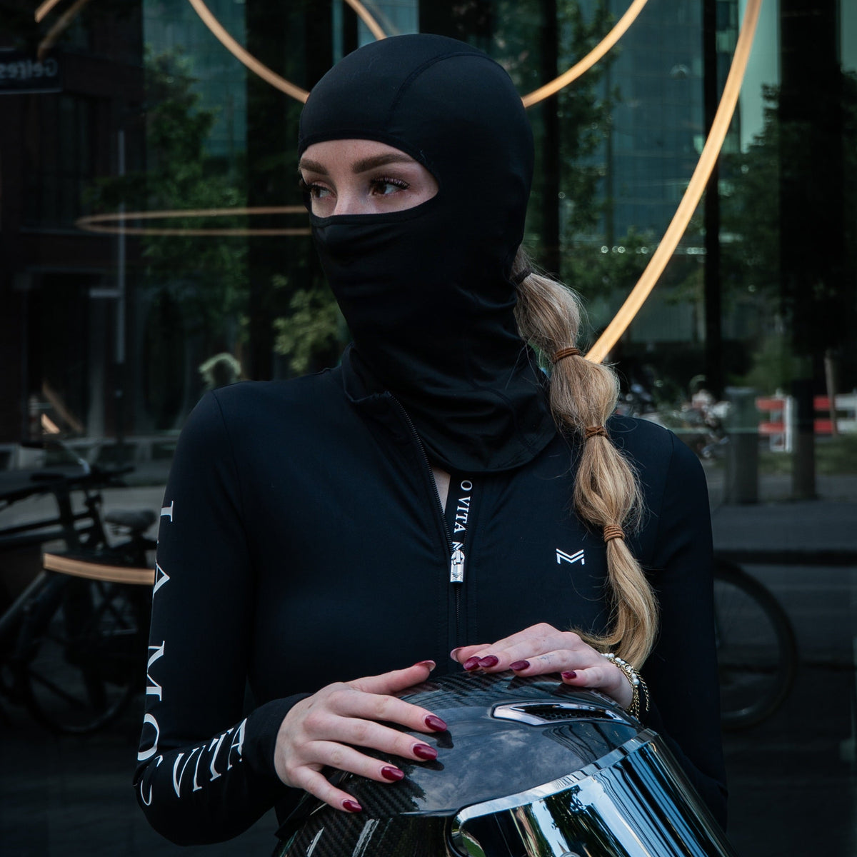 Ponytail balaclava GRIP Black