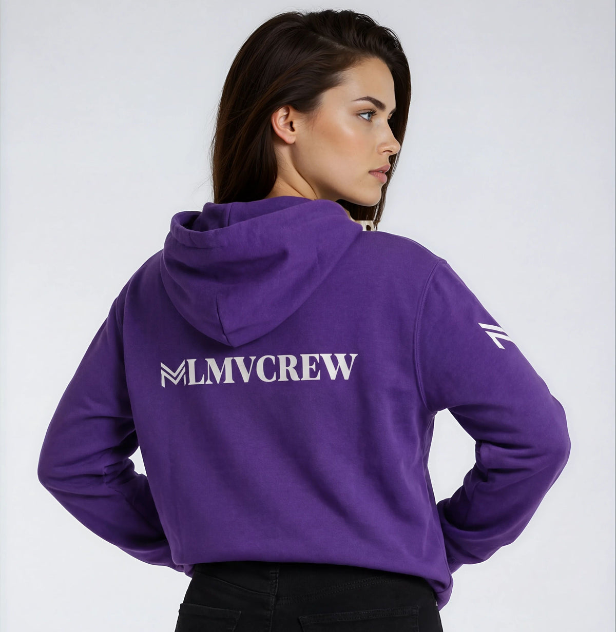 Sudadera con capucha Crew Morado