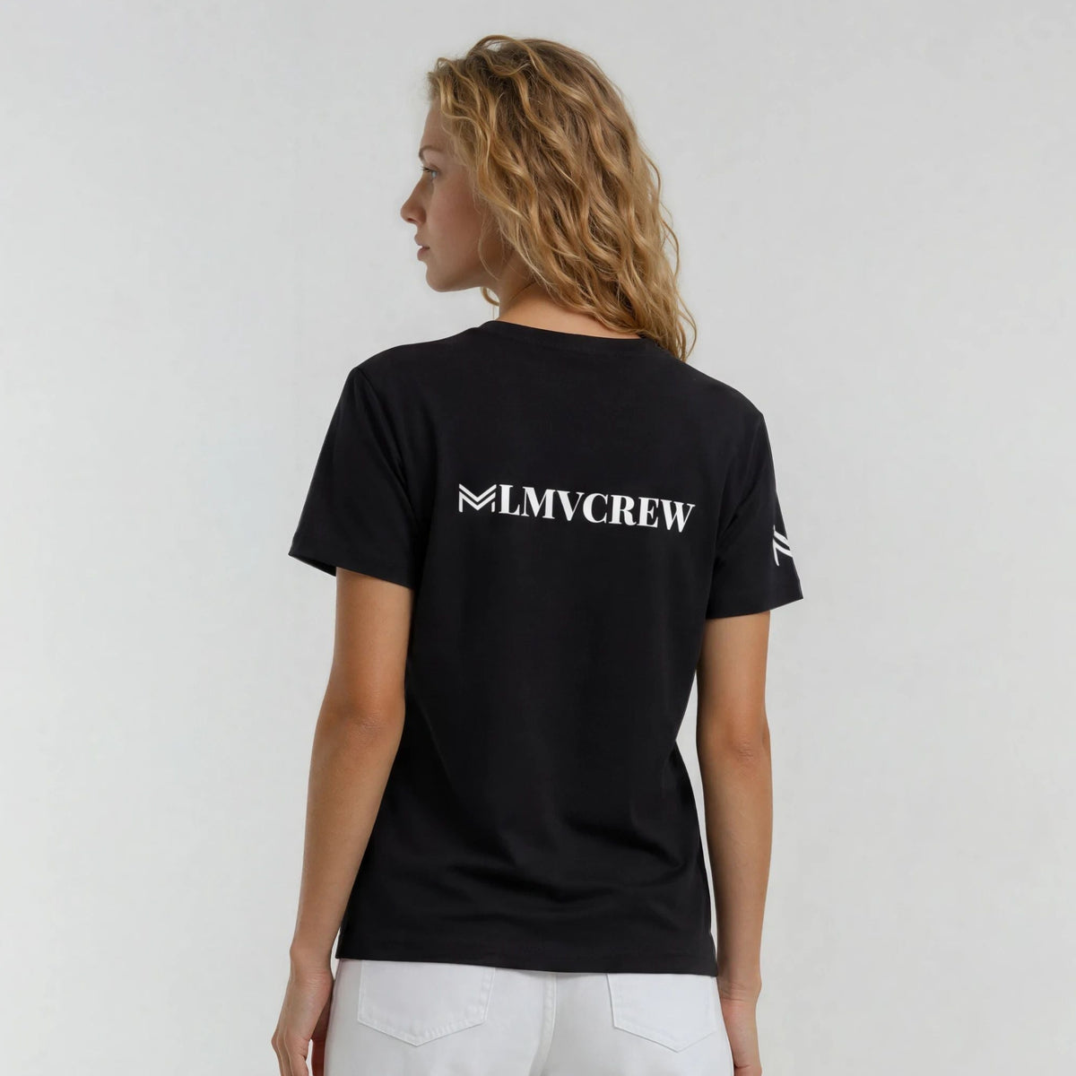Camiseta con cuello redondo negra-thumbmail-3