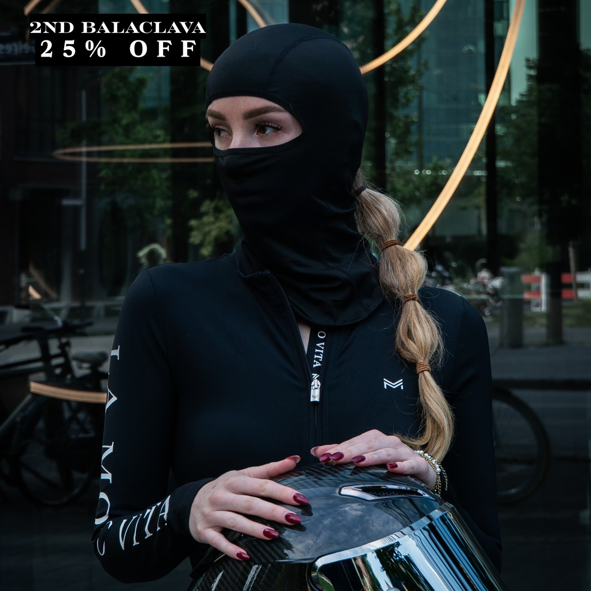 Ponytail balaclava GRIP Black