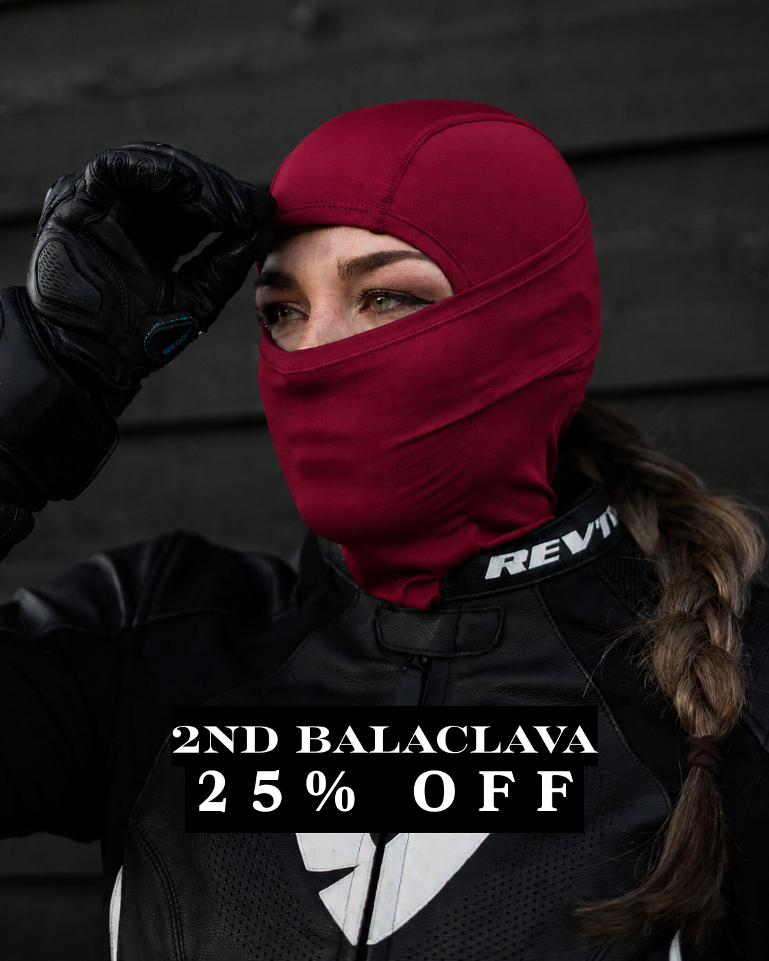 Ponytail Balaclava 2.0 Burgundy