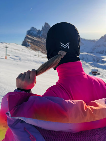 Pasamontañas de cola de caballo de forro polar