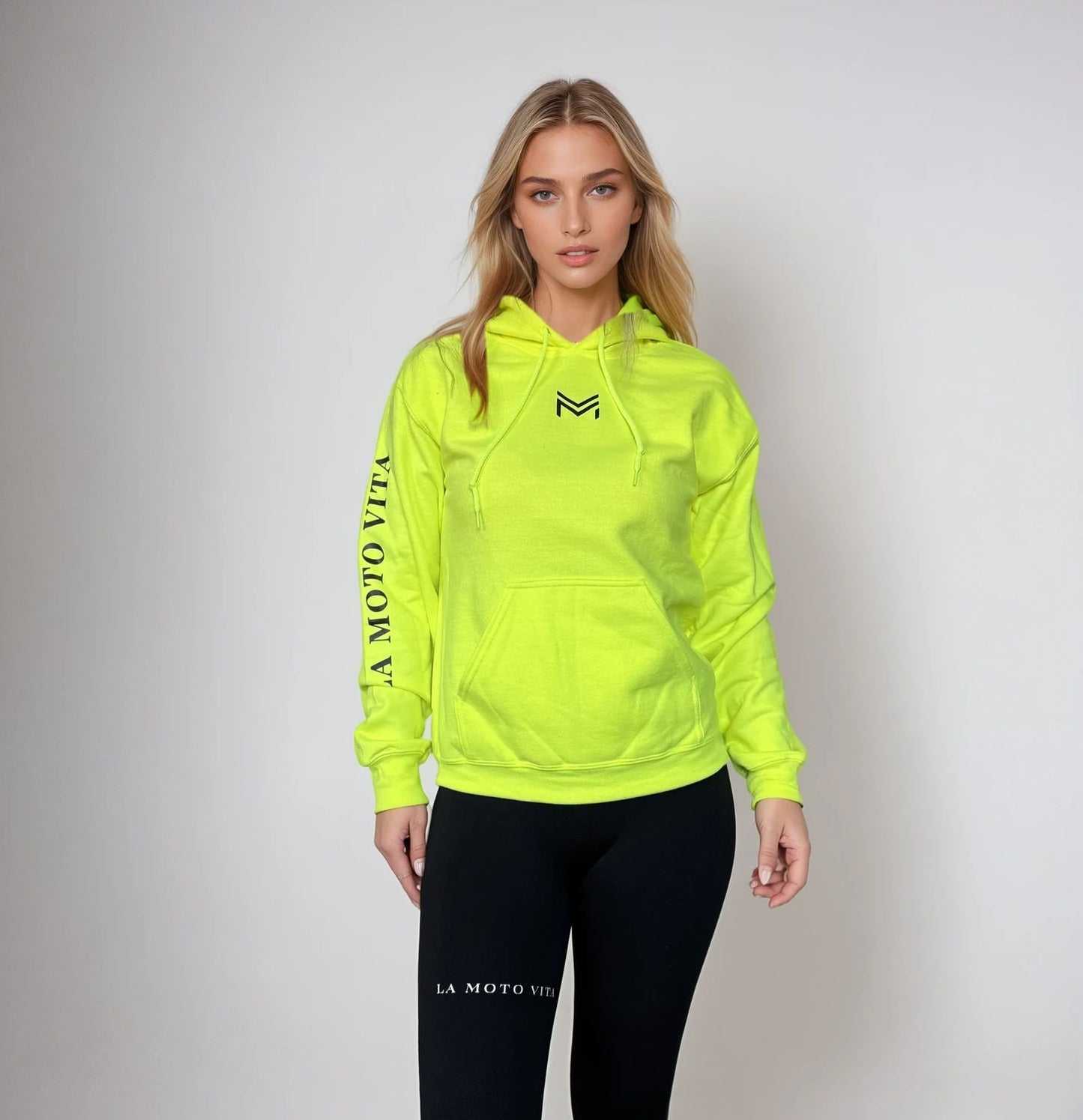 Sudadera con capucha LMV amarillo neón