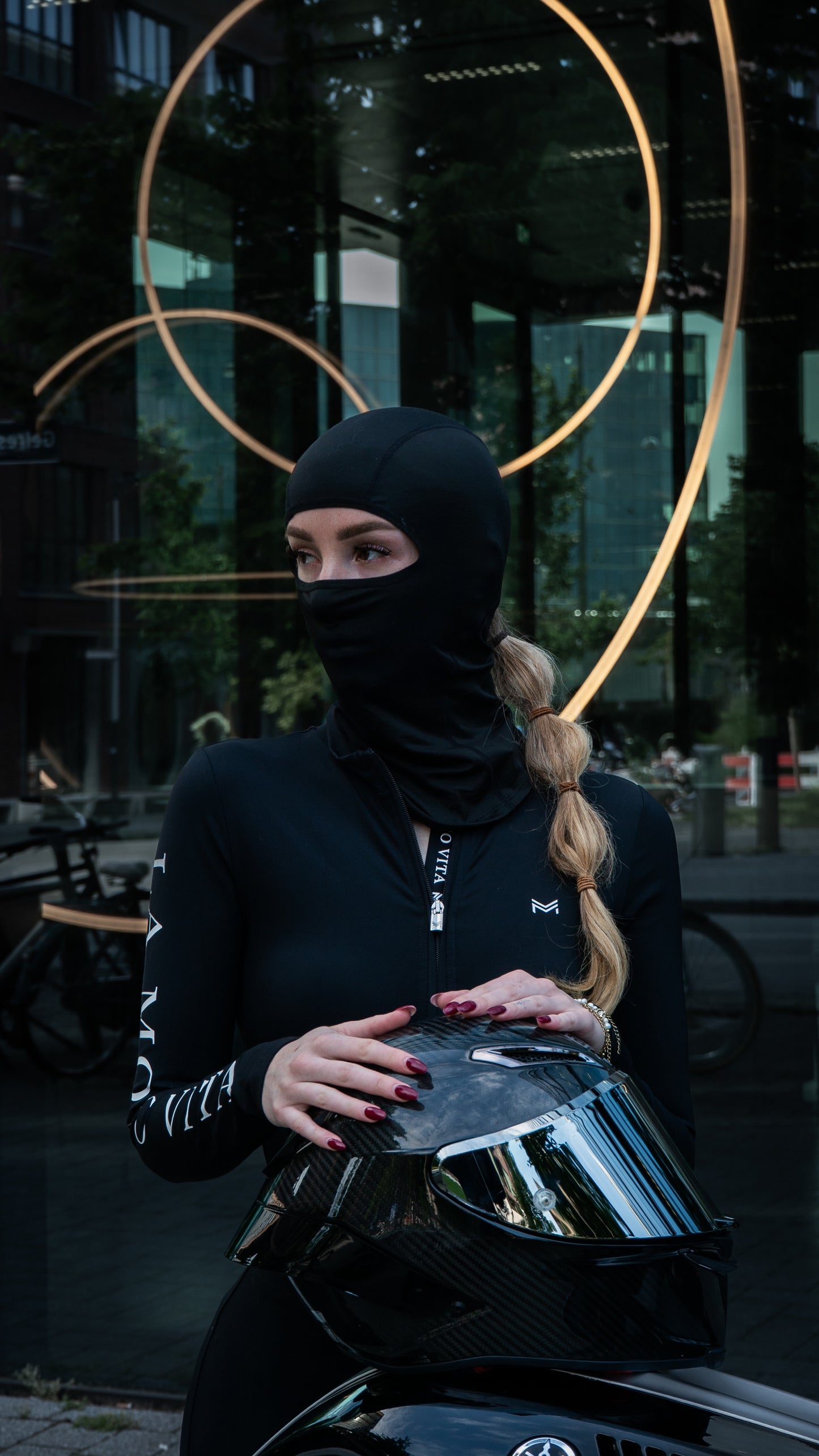 Ponytail balaclava GRIP Black