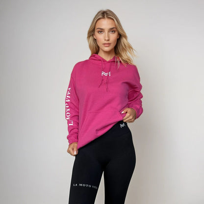 Rosa Kapuzenpullover