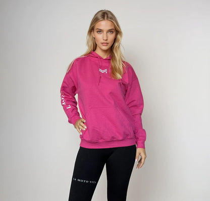 Rosa Kapuzenpullover