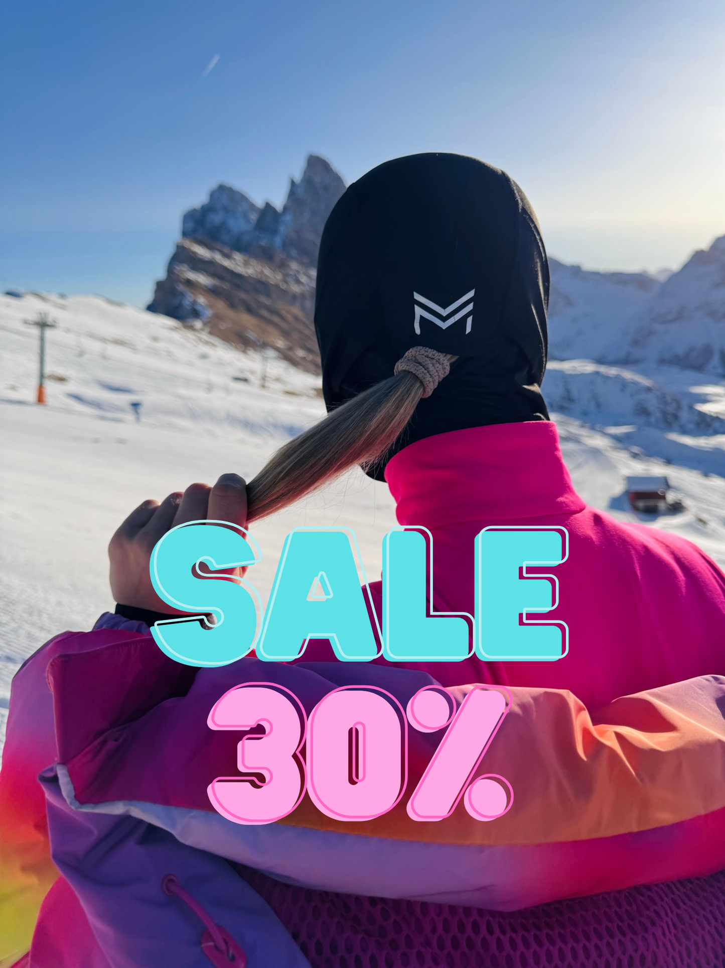 Pasamontañas de cola de caballo de forro polar